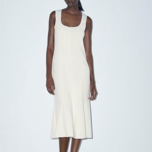 NWT Zara White Cream Midi Dress